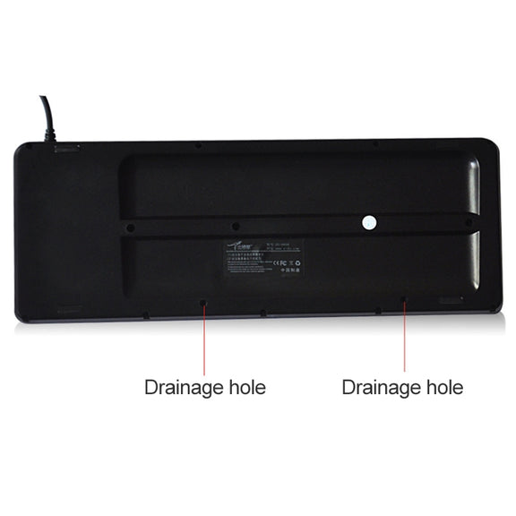 DS-8900 PS / 2 Interface Prevent Water Splashing Laser Engraving Character One-piece Wired Trackball Keyboard, Length: 1.5m