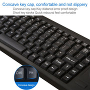 DS-8900 PS / 2 Interface Prevent Water Splashing Laser Engraving Character One-piece Wired Trackball Keyboard, Length: 1.5m