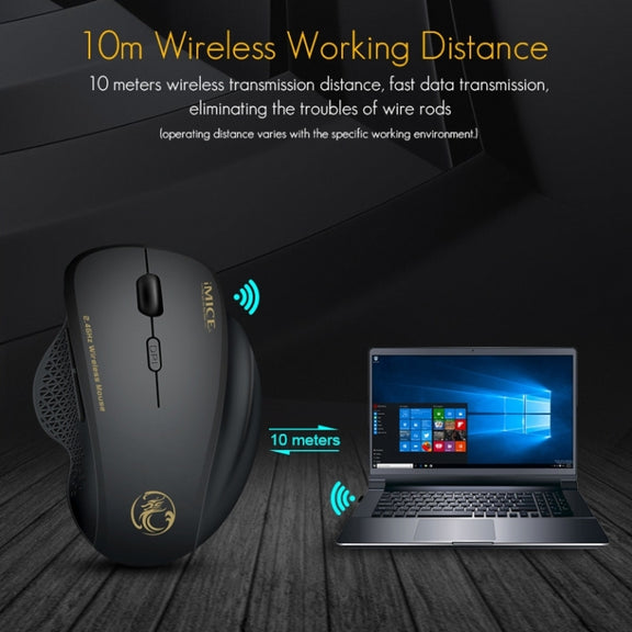 iMICE G6 Wireless Mouse 2.4G Office Mouse 6-button Gaming Mouse(Red)