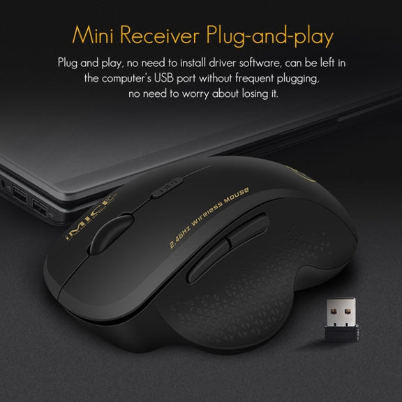 iMICE G6 Wireless Mouse 2.4G Office Mouse 6-button Gaming Mouse(Red)
