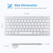WB-8022 Ultra-thin Wireless Bluetooth Keyboard, Portuguese Keys(Silver)