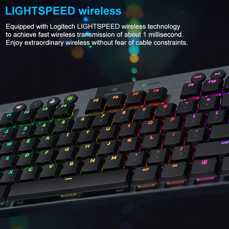 Logitech G913 TKL Wireless RGB Mechanical Gaming Keyboard (GL-Clicky)
