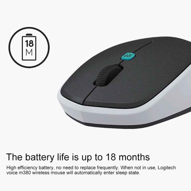 Logitech Voice M380 4 Buttons Smart Voice Input Wireless Mouse (Pink)
