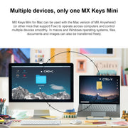 Logitech MX Keys Mini Mac Version Wireless Bluetooth Ultra-thin Smart Backlit Keyboard (Grey)