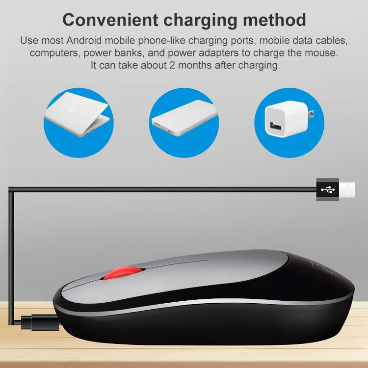 ZGB 360 2.4G Computer Laptop Wireless Chargeable Mini Mouse 1000dpi(Pink)