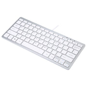 450 78 Keys Ultra-thin USB Wired Keyboard(Silver)