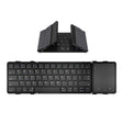 B1053 Leather Portable Tri-Fold Bluetooth Keyboard - Wireless Keyboard by PMC TechLife | Online Shopping South Africa | PMC TechLife | Buy Now Pay Later Mobicred