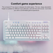Logitech Aurora G713 RGB Wired Game E-sports 87-key Mechanical Keyboard with Palm Support, Tea Shaft