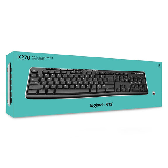 Logitech K270 Single Wireless Ultra-thin Silent Keyboard (Black)