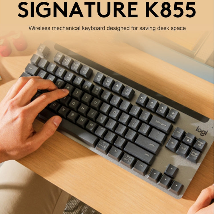 Logitech K855 Wireless Bluetooth Dual Mode Silent Mechanical Keyboard (White)
