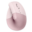 Logitech Lift Vertical 1000DPI 2.4GHz Ergonomic Wireless Bluetooth Dual Mode Mouse (Pink) - Wireless Mice by Logitech | Online Shopping South Africa | PMC TechLife | Buy Now Pay Later Mobicred