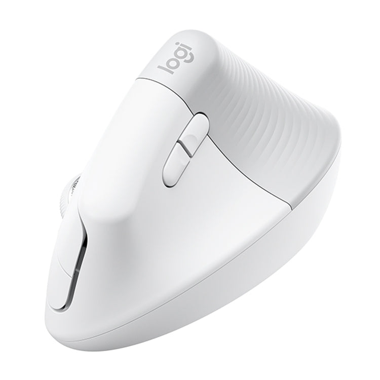 Logitech Lift Vertical 1000DPI 2.4GHz Ergonomic Wireless Bluetooth Dual Mode Mouse (White)