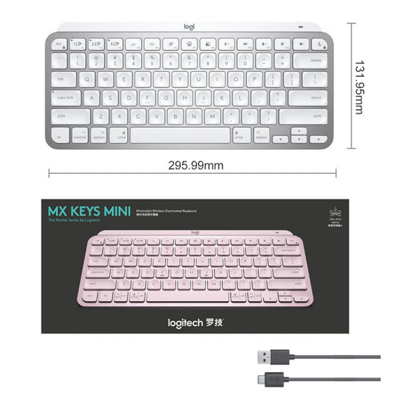 Logitech MX Keys Mini Wireless Bluetooth Ultra-thin Smart Backlit Keyboard (Black)
