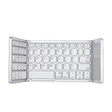 B033 Rechargeable 3-Folding 64 Keys Bluetooth Wireless Keyboard with Touchpad(Silver) - Wireless Keyboard by PMC Jewellery | Online Shopping South Africa | PMC Jewellery | Buy Now Pay Later Mobicred