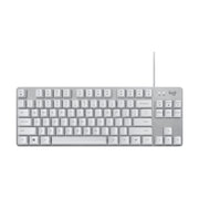 Logitech K835 Mini Mechanical Wired Keyboard, Green Shaft (White)