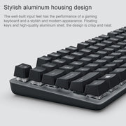 Logitech K835 Mini Mechanical Wired Keyboard, Green Shaft (White)