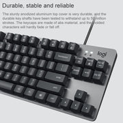 Logitech K835 Mini Mechanical Wired Keyboard, Green Shaft (White)