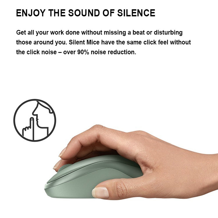 Logitech M221 Fashion Silent Wireless Mouse(Green)
