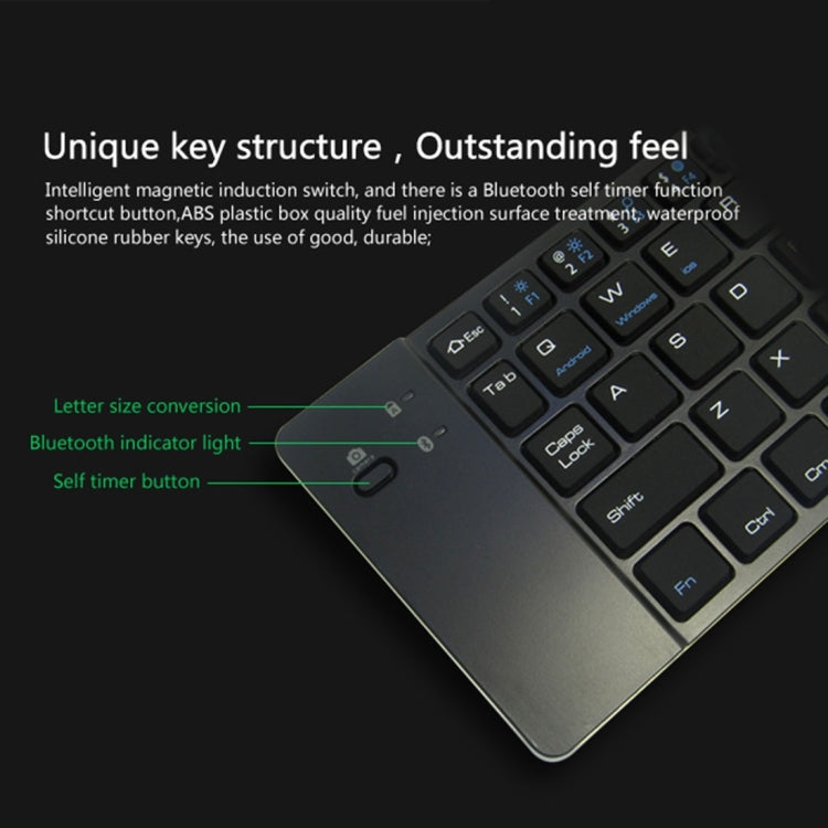 F66 Foldable Bluetooth Wireless 66 Keys Keyboard, Support Android / Windows / iOS(Gold)