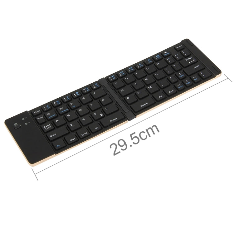 F66 Foldable Bluetooth Wireless 66 Keys Keyboard, Support Android / Windows / iOS(Gold)
