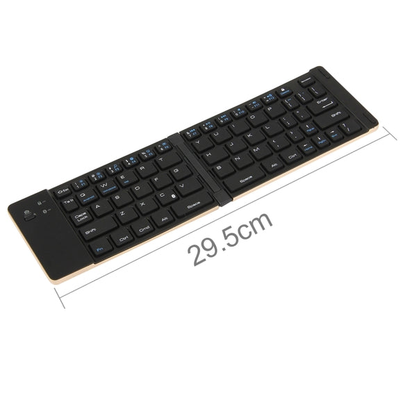 F66 Foldable Bluetooth Wireless 66 Keys Keyboard, Support Android / Windows / iOS(Gold)