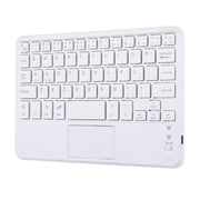 Bluetooth Wireless Keyboard with Touch Panel, Compatible with All Android & Windows 9 inch Tablets with Bluetooth Functions(White)