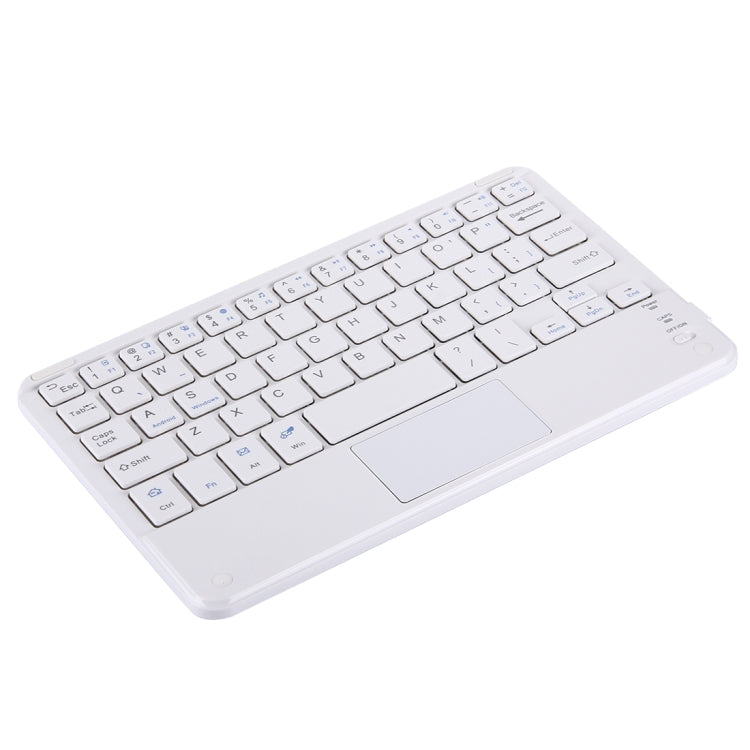 Bluetooth Wireless Keyboard with Touch Panel, Compatible with All Android & Windows 9 inch Tablets with Bluetooth Functions(White)