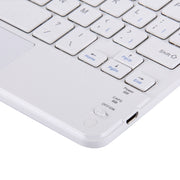 Bluetooth Wireless Keyboard with Touch Panel, Compatible with All Android & Windows 9 inch Tablets with Bluetooth Functions(White)