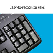 Logitech K120 USB Water-resistant Splash Wired Keyboard for Desktop Computers / Laptops(Black)