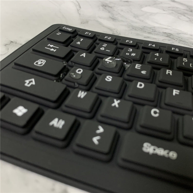 103 Key French USB Wired Silicone Water-resistant Keyboard Desktop Notebook Keyboard, Cable Length: 1.5m