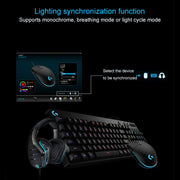 Logitech G102 6-keys RGB Glowing 6000DPI Five-speed Adjustable Wired Optical Gaming Mouse, Length: 2m (Black)