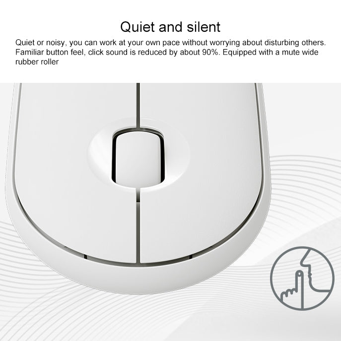 Logitech Pebble Cobblestone Shape Thin 3-keys 1000DPI Mute Wireless Bluetooth Optical Mouse, Wireless Range: 10m (Black)
