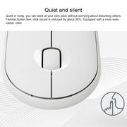 Logitech Pebble Cobblestone Shape Thin 3-keys 1000DPI Mute Wireless Bluetooth Optical Mouse, Wireless Range: 10m (White)