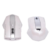 MZ-011 2.4GHz 1600DPI Wireless Rechargeable Optical Mouse with HUB Function(Pearl White)