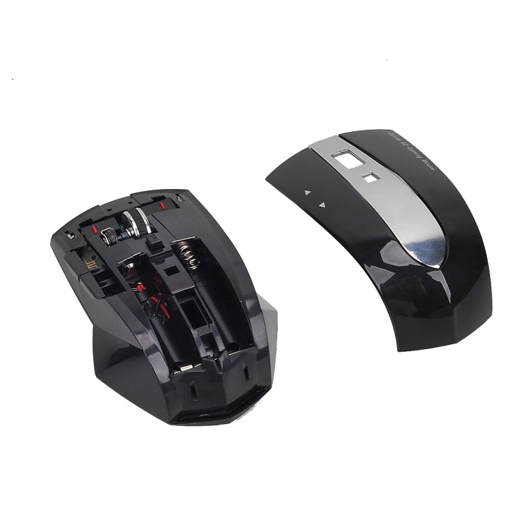 MZ-011 2.4GHz 1600DPI Wireless Rechargeable Optical Mouse with HUB Function(Black)