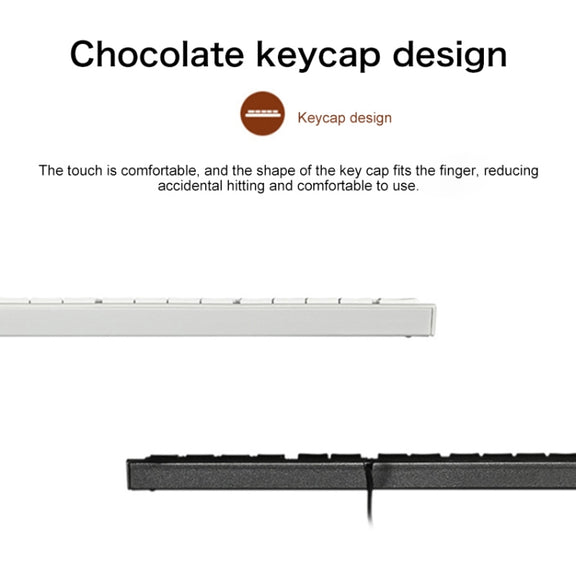 Lenovo K5819 Office Simple Ultra-thin Wired Keyboard (Black)