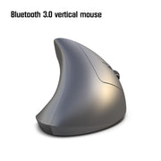 HXSJ T29 Bluetooth 3.0 Wireless Bluetooth 6-Keys 2400 DPI Adjustable Ergonomics Optical Vertical Mouse(Grey)