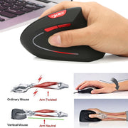 HXSJ T29 Bluetooth 3.0 Wireless Bluetooth 6-Keys 2400 DPI Adjustable Ergonomics Optical Vertical Mouse(Grey)