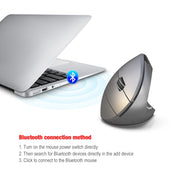 HXSJ T29 Bluetooth 3.0 Wireless Bluetooth 6-Keys 2400 DPI Adjustable Ergonomics Optical Vertical Mouse(Grey)
