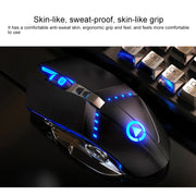 YINDIAO K002 USB Wired Mechanical Feel RGB Backlight Keyboard + Optical Silent Mouse Set(Black)