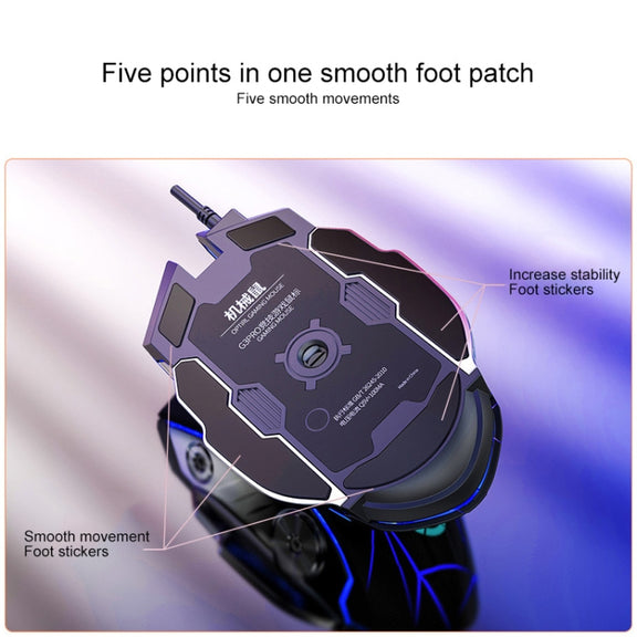 YINDIAO K002 USB Wired Mechanical Feel RGB Backlight Keyboard + Optical Mouse + Headset Set(White)
