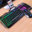 YINDIAO V2 Mechanical Feel Gaming Keyboard Mouse Set (Black Rainbow Light) - Wired Keyboard by YINDIAO | Online Shopping South Africa | PMC TechLife | Buy Now Pay Later Mobicred
