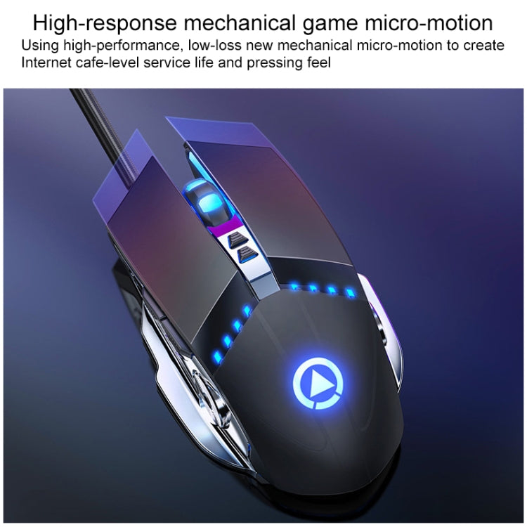 YINDIAO V2 Mechanical Feel Gaming Keyboard Mouse Set (White Rainbow Light)