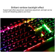 YINDIAO V2 Mechanical Feel Gaming Keyboard Mouse Set (Black Rainbow Light)