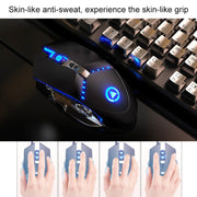 YINDIAO V2 Silent Mechanical Feel Gaming Keyboard Mouse Set (Black)