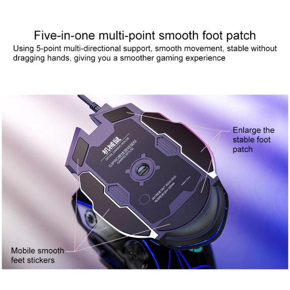 YINDIAO V2 Silent Mechanical Feel Gaming Keyboard Mouse Set (Black)