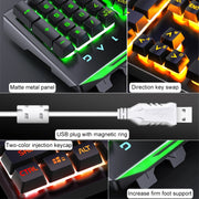 YINDIAO V2 Silent Mechanical Feel Gaming Keyboard Mouse Set (Black)