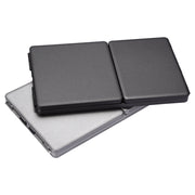 GK408 Three-fold Rechargeable Wireless Bluetooth Keyboard with Touchpad, Support Android / IOS / Windows (Black Grey)