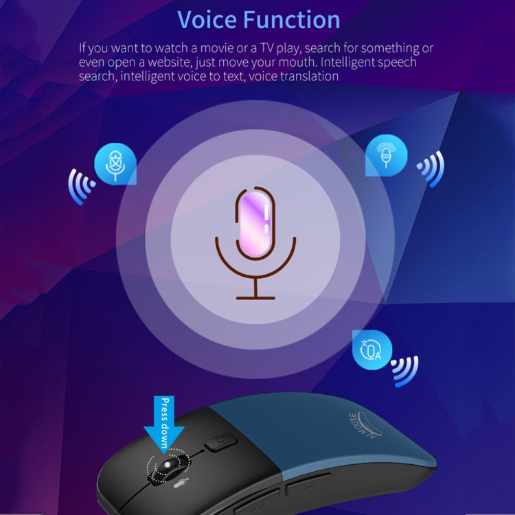 Boeleo BM01 Smart Voice Language Translation Wireless Mouse(Blue)