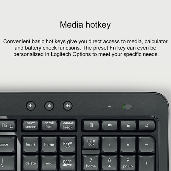 Logitech MK540 Wireless Keyboard and Mouse Set (Black)